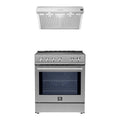 Forno 2-Piece Appliance Package - 30-Inch Induction Range, and Under Cabinet Range Hood in Stainless Steel
