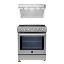 Forno 2-Piece Appliance Package - 30-Inch Induction Range, and Under Cabinet Range Hood in Stainless Steel