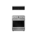 Thor Kitchen 2-Piece Appliance Package - 30-Inch Electric Range & Over-the-Range Microwave in Stainless Steel