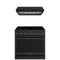 Thor Kitchen 2-Piece Appliance Package - 36-Inch Electric Range & Under Cabinet Hood in Black