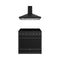 Thor Kitchen 2-Piece Appliance Package - 36-Inch Electric Range & Wall Mount Hood in Black