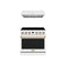 Thor Kitchen 2-Piece Appliance Package - 36-Inch Electric Range & Under Cabinet Hood in White with Bronze Trim