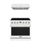 Thor Kitchen 2-Piece Appliance Package - 36-Inch Electric Range & Under Cabinet Hood in White