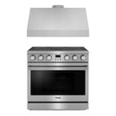 Thor Kitchen A-Series 2-Piece Appliance Package - 36-Inch Electric Range and Under Cabinet Range Hood in Stainless Steel