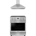 Thor Kitchen 2-Piece Appliance Package - 30-Inch Propane Gas Range & Wall Mount Hood in Stainless Steel