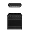 Thor Kitchen 2-Piece Appliance Package - 36-Inch Natural Gas Range & Under Cabinet Hood in Black