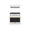 Thor Kitchen 2-Piece Appliance Package - 36-Inch Natural Gas Range & Under Cabinet Hood in White with Bronze Trim