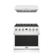 Thor Kitchen 2-Piece Appliance Package - 36-Inch Propane Gas Range & Under Cabinet Hood in White
