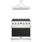 Thor Kitchen 2-Piece Appliance Package - 36-Inch Natural Gas Range & Wall Mount Hood in White