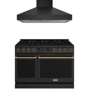 Black Thor Kitchen appliance package with 48-inch range, range hood
