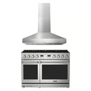 Thor Kitchen A-Series 2-Piece Appliance Package - 48-Inch Propane Gas Range  and Pro-Style Wall Mount Range Hood in Stainless Steel