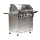 Broilmaster 32-Inch 4-Burners Premium Propane Gas Grill and Grill Cart in Stainless Steel