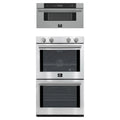Forno 2-Piece Appliance Package - 30-Inch Vomero Double Wall Oven & 30-Inch Microwave Drawer in Stainless Steel