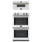 Forno 2-Piece Appliance Package - 30-Inch Vomero Double Wall Oven & 30-Inch Microwave Drawer in White with Antique Brass Trim