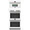 Forno 2-Piece Appliance Package - 30-Inch Vomero Double Wall Oven & 30-Inch Microwave Oven in White with Antique Brass Trim