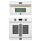 Forno 2-Piece Appliance Package - 30-Inch Asti French Door Electric Wall Oven & 30-Inch Microwave Oven in White with Antique Brass Trim