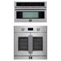 Forno 2-Piece Appliance Package - 30-Inch Asti French Door Electric Wall Oven & 30-Inch Microwave Oven in Stainless Steel