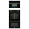 Forno 2-Piece Appliance Package - 30-Inch Asti French Door Double Electric Wall Oven & 30-Inch Microwave Oven in Black with Antique Brass Trim