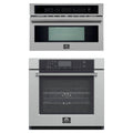 Forno 2-Piece Appliance Package - 30-Inch Villarosa Convention Electric Wall Oven & 30-Inch Microwave Oven in Stainless Steel