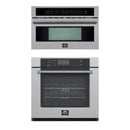 Forno 2-Piece Appliance Package - 30-Inch Villarosa Convention Electric Wall Oven & 30-Inch Microwave Oven in Stainless Steel