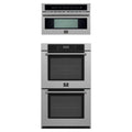 Forno 2-Piece Appliance Package - 30-Inch Villarosa Convention Double Electric Wall Oven & 30-Inch Microwave Oven in Stainless Steel