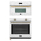 Forno 2-Piece Appliance Package - 30-Inch Vomero Wall Oven & 30-Inch Microwave Oven in White with Antique Brass Handle