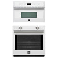 Forno 2-Piece Appliance Package - 30-Inch Vomero Wall Oven & 30-Inch Microwave Oven in White with Stainless Steel Trim