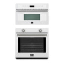 Forno 2-Piece Appliance Package - 30-Inch Vomero Wall Oven & 30-Inch Microwave Oven in White with Stainless Steel Handle