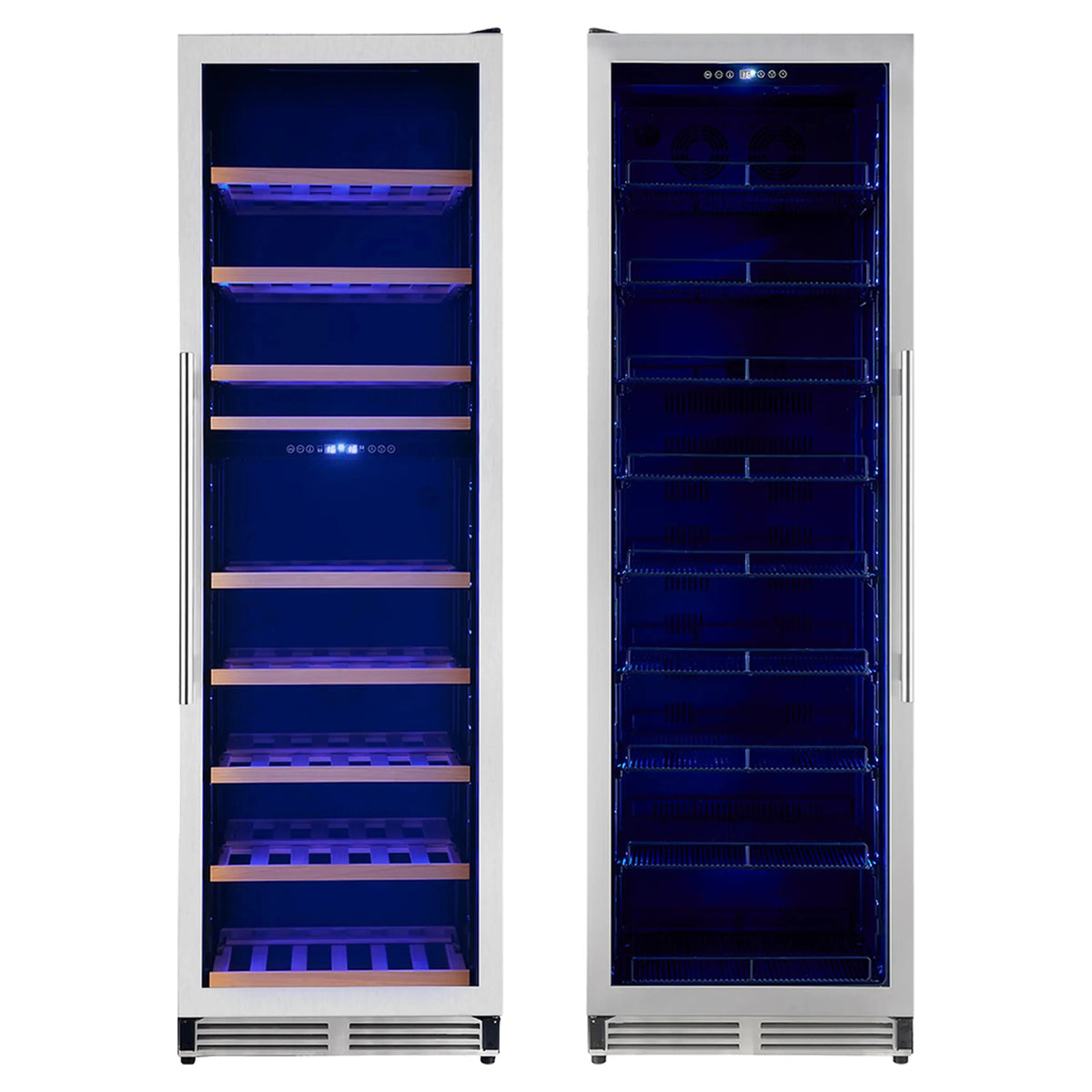 Forno 2-Piece Appliance Package - 24-Inch Wine Cooler and Beverage Center in Stainless Steel