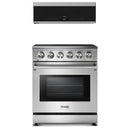 Thor Kitchen 2-Piece Appliance Package - 30-Inch Oven Electric Range andOver-the-Range Microwave & Vent Hood in Stainless Steel