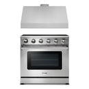 Thor Kitchen 2-Piece Appliance Package - 36-Inch Electric Range and Under Cabinet Hood in Stainless Steel