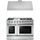 Thor Kitchen 2-Piece Pro Appliance Package - 48-Inch Propane Gas Range  & Under Cabinet 11-Inch Tall Hood in Stainless Steel