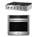 Thor Kitchen 2-Piece Pro Appliance Package - 36-Inch Rangetop & Electric Wall Oven in Stainless Steel