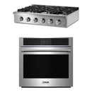 Thor Kitchen 2-Piece Pro Appliance Package - 36-Inch Natural Gas Rangetop & Electric Wall Oven in Stainless Steel