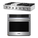 Thor Kitchen 2-Piece Pro Appliance Package - 48-Inch Propane Gas Rangetop  & Electric Wall Oven in Stainless Steel
