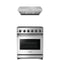 Thor Kitchen 2-Piece Appliance Package - 30-Inch Natural Gas Range & Under Cabinet Hood in Stainless Steel