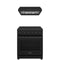 Thor Kitchen 2-Piece Appliance Package - 30-Inch Natural Gas Range & Under Cabinet Hood in Black