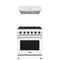Thor Kitchen 2-Piece Appliance Package - 30-Inch Propane Gas Range & Under Cabinet Hood in White