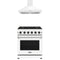 Thor Kitchen 2-Piece Appliance Package - 30-Inch Propane Gas Range & Wall Mount Hood in White
