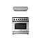 Thor Kitchen 2-Piece Appliance Package - 36-Inch Natural Gas Range & Under Cabinet Hood in Stainless Steel