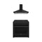 Thor Kitchen 2-Piece Appliance Package - 36-Inch Natural Gas Range & Wall Mount Hood in Black