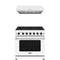 Thor Kitchen 2-Piece Appliance Package - 36-Inch Natural Gas Range & Under Cabinet Hood in White