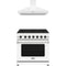 Thor Kitchen 2-Piece Appliance Package - 36-Inch Propane Gas Range & Wall Mount Hood in White
