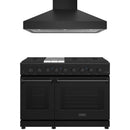 Black Thor Kitchen appliance package with 48-inch range, range hood
