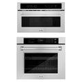 ZLINE 2-Piece Appliance Package - 30-Inch Electric Wall Oven with Self-Clean & 30-Inch Build-In Microwave Oven in Satin Stainless Steel