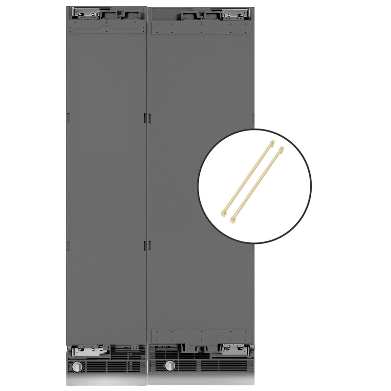 ZLINE 42-Inch Column 12.5 Cu. Ft. Refrigerator and 8.6 Cu. Ft. Freezer in Panel Ready with Gold Accent