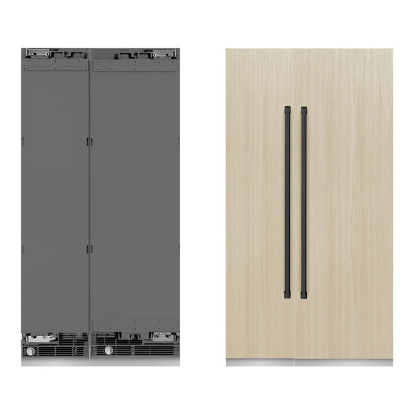 ZLINE 42-Inch Column 12.5 Cu. Ft. Refrigerator and 8.6 Cu. Ft. Freezer in Panel Ready with Matte Black Accent