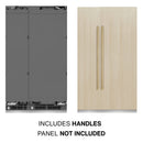 ZLINE 48-Inch Column 16.7 Cu. Ft. Refrigerator and 8.6 Cu. Ft. Freezer in Panel Ready with Champagne Bronze Accent