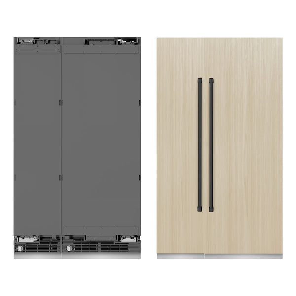 ZLINE 48-Inch Column 16.7 Cu. Ft. Refrigerator and 8.6 Cu. Ft. Freezer in Panel Ready with Matte Black Accent