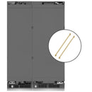 ZLINE 54-Inch Column 16.7 Cu. Ft. Refrigerator and 12.4 Cu. Ft. Freezer in Panel Ready with Champagne Bronze Accent